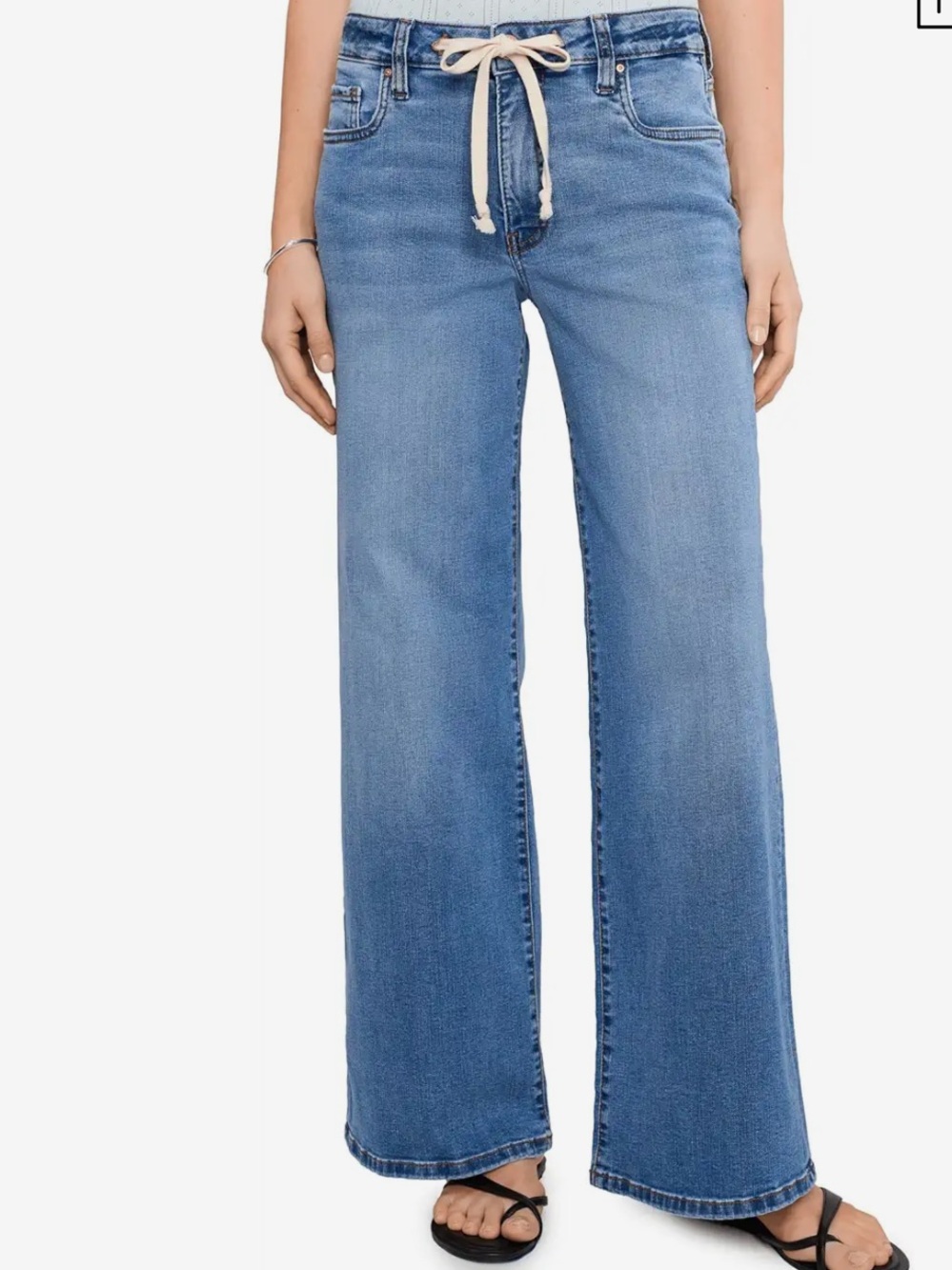 NWOT Kut from the Kloth Light Blue Wide-Leg Tie-Waist Jeans